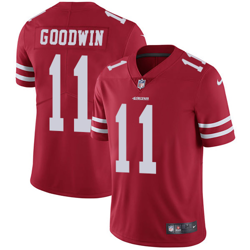 San Francisco 49ers Limited Red Men #11 Marquise Goodwin Home NFL Jersey Vapor Untouchable->women nfl jersey->Women Jersey